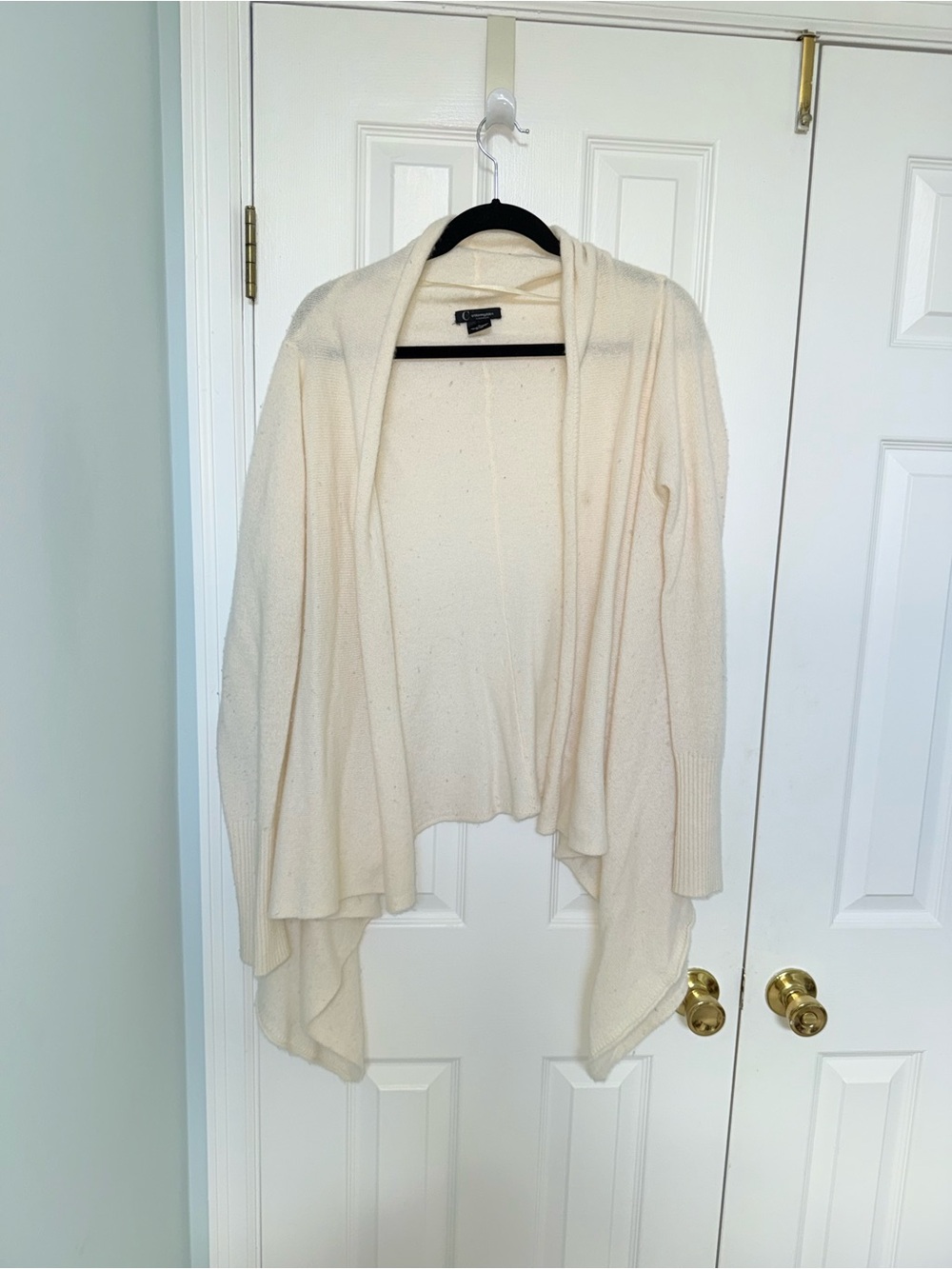 Bloomingdale's Open-Front Draped Cardigan - Cream